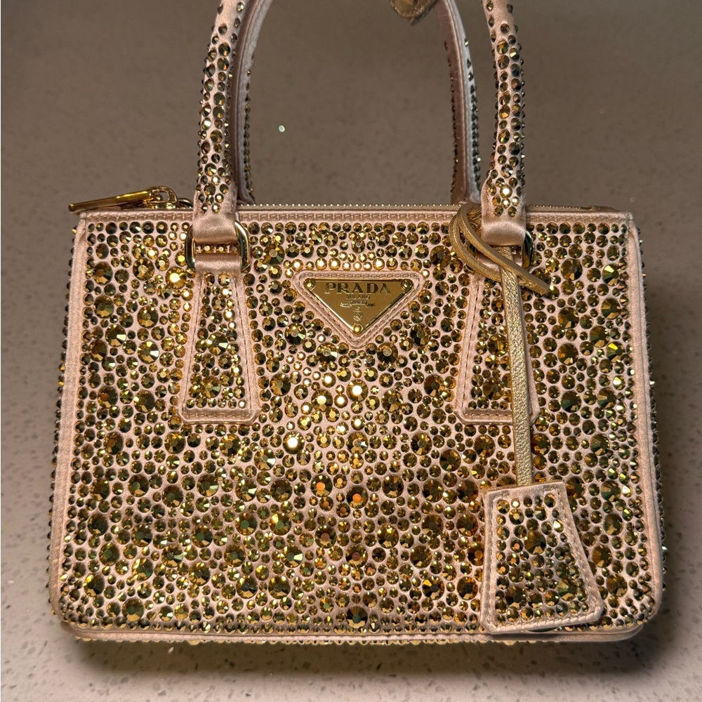 Prada Gold Studded Women's Satchel